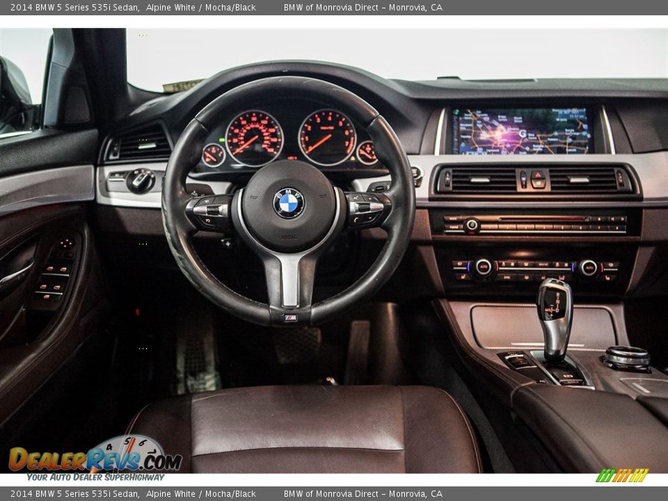 2014 BMW 5 Series 535i Sedan Alpine White / Mocha/Black Photo #4
