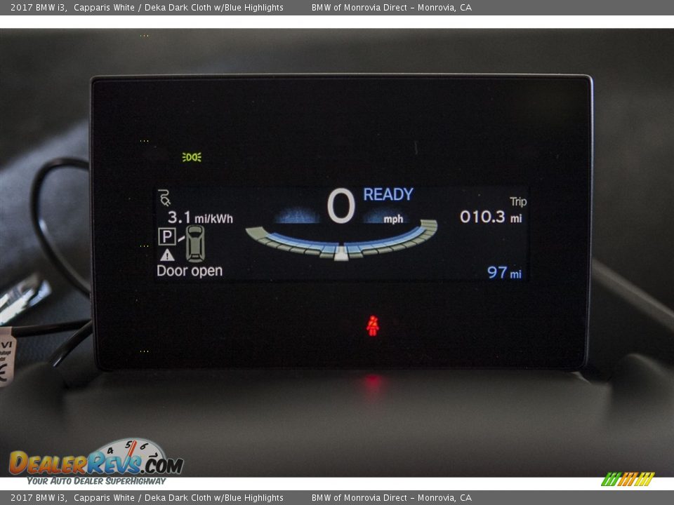 2017 BMW i3 Capparis White / Deka Dark Cloth w/Blue Highlights Photo #7