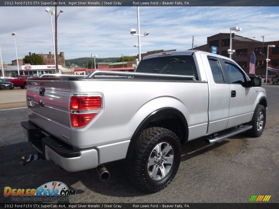2012 Ford F150 STX SuperCab 4x4 Ingot Silver Metallic / Steel Gray Photo #3