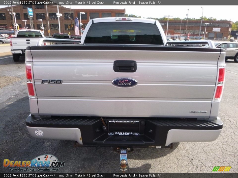 2012 Ford F150 STX SuperCab 4x4 Ingot Silver Metallic / Steel Gray Photo #4