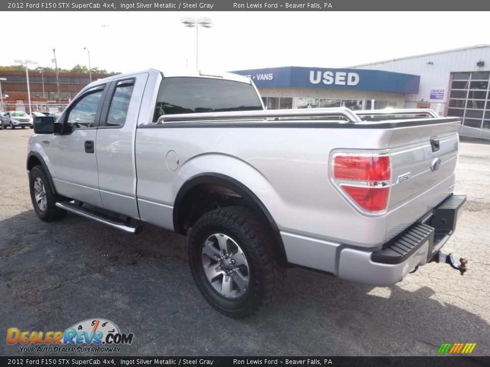 2012 Ford F150 STX SuperCab 4x4 Ingot Silver Metallic / Steel Gray Photo #5