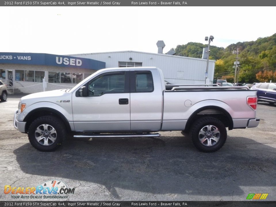 2012 Ford F150 STX SuperCab 4x4 Ingot Silver Metallic / Steel Gray Photo #6