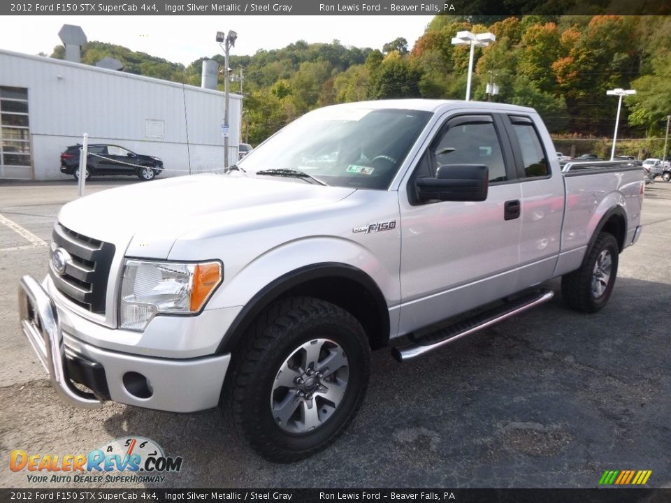 2012 Ford F150 STX SuperCab 4x4 Ingot Silver Metallic / Steel Gray Photo #7