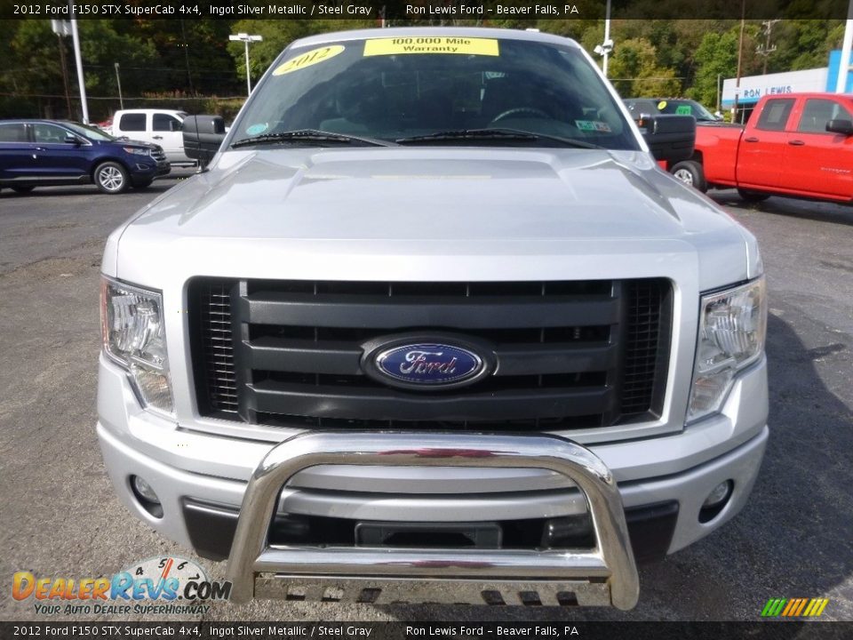 2012 Ford F150 STX SuperCab 4x4 Ingot Silver Metallic / Steel Gray Photo #8
