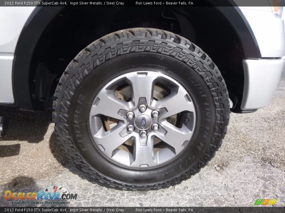 2012 Ford F150 STX SuperCab 4x4 Ingot Silver Metallic / Steel Gray Photo #10