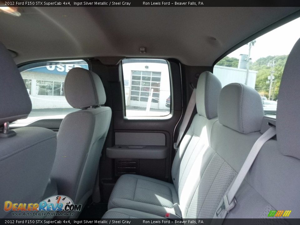2012 Ford F150 STX SuperCab 4x4 Ingot Silver Metallic / Steel Gray Photo #12
