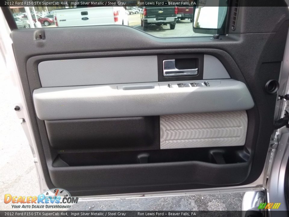 2012 Ford F150 STX SuperCab 4x4 Ingot Silver Metallic / Steel Gray Photo #14