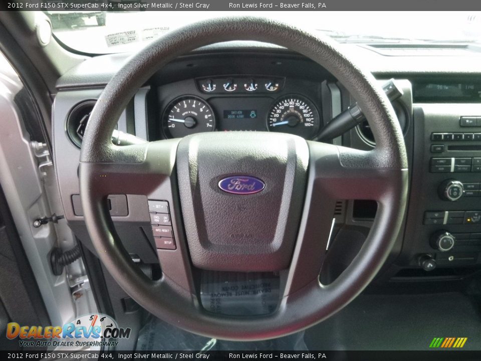 2012 Ford F150 STX SuperCab 4x4 Ingot Silver Metallic / Steel Gray Photo #16