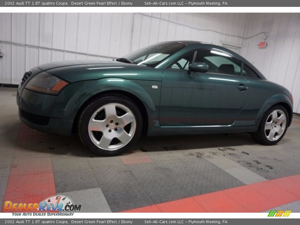 2002 Audi TT 1.8T quattro Coupe Desert Green Pearl Effect / Ebony Photo #2
