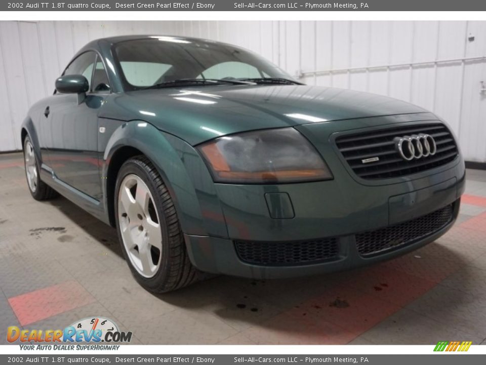 2002 Audi TT 1.8T quattro Coupe Desert Green Pearl Effect / Ebony Photo #5