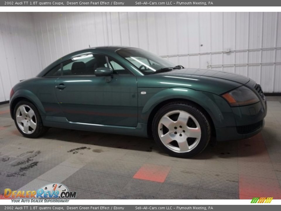 2002 Audi TT 1.8T quattro Coupe Desert Green Pearl Effect / Ebony Photo #6