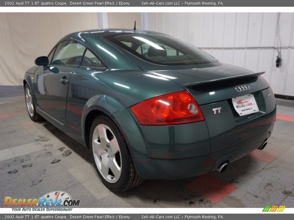 2002 Audi TT 1.8T quattro Coupe Desert Green Pearl Effect / Ebony Photo #10