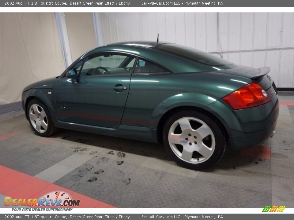 2002 Audi TT 1.8T quattro Coupe Desert Green Pearl Effect / Ebony Photo #11