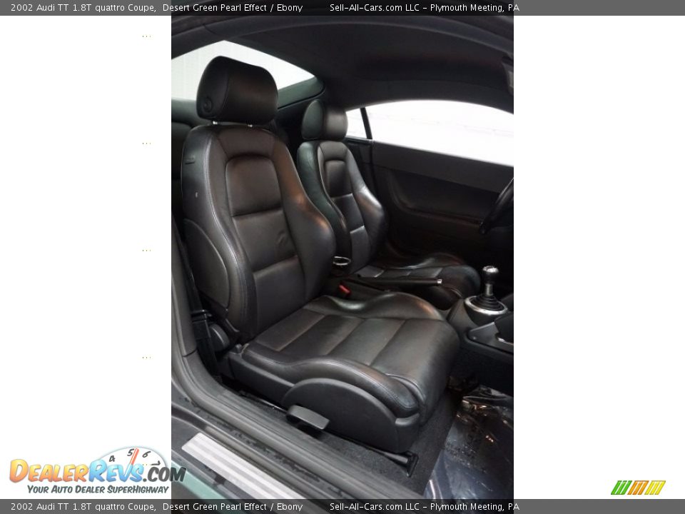 2002 Audi TT 1.8T quattro Coupe Desert Green Pearl Effect / Ebony Photo #16