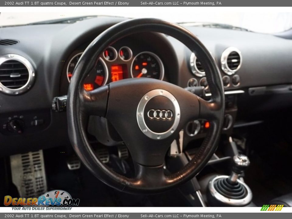 2002 Audi TT 1.8T quattro Coupe Desert Green Pearl Effect / Ebony Photo #23