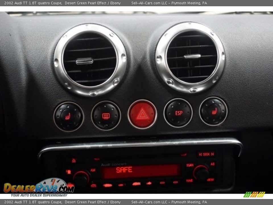 2002 Audi TT 1.8T quattro Coupe Desert Green Pearl Effect / Ebony Photo #30
