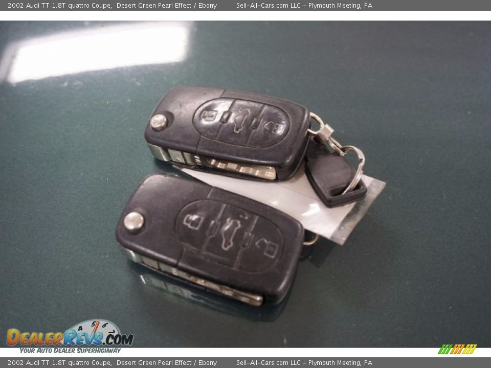 2002 Audi TT 1.8T quattro Coupe Desert Green Pearl Effect / Ebony Photo #36