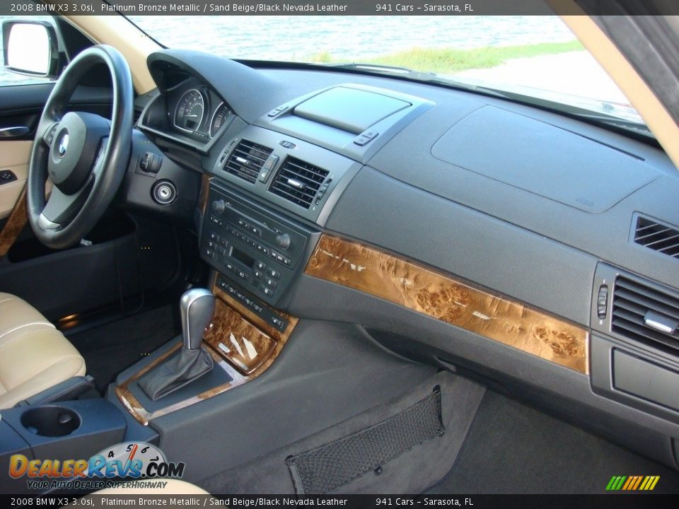 2008 BMW X3 3.0si Platinum Bronze Metallic / Sand Beige/Black Nevada Leather Photo #20