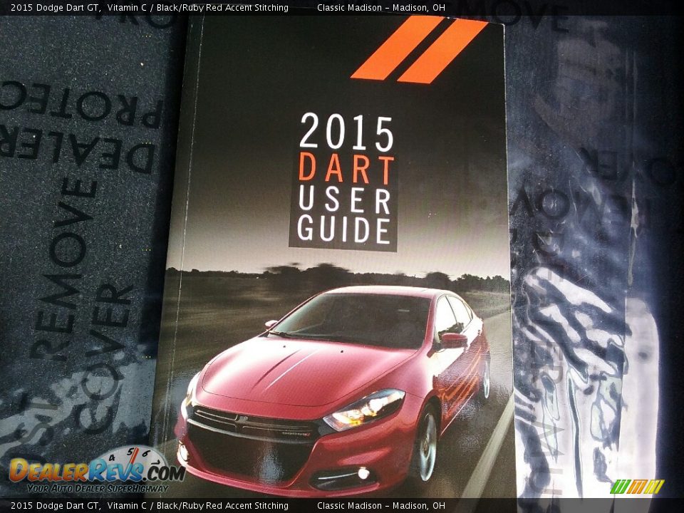 2015 Dodge Dart GT Vitamin C / Black/Ruby Red Accent Stitching Photo #24