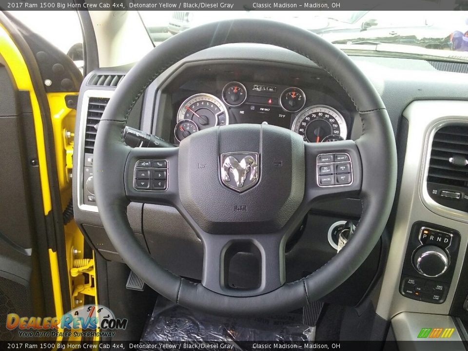 2017 Ram 1500 Big Horn Crew Cab 4x4 Steering Wheel Photo #6