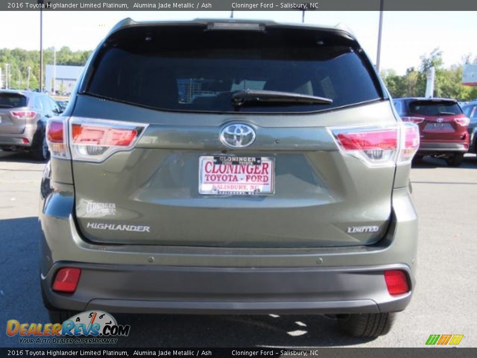 2016 Toyota Highlander Limited Platinum Alumina Jade Metallic / Ash Photo #22