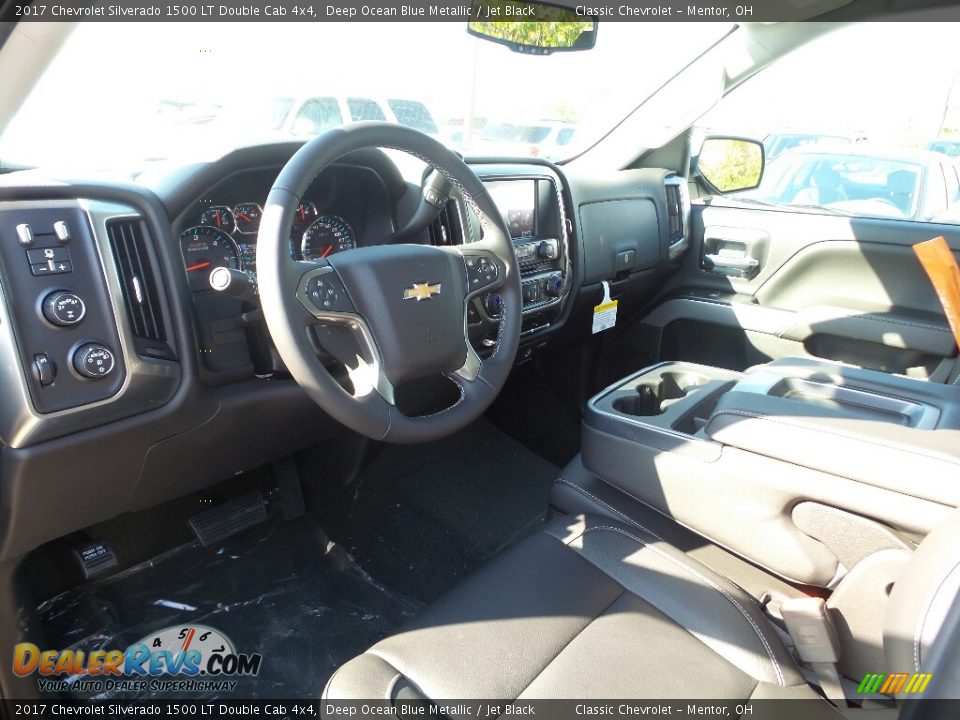 2017 Chevrolet Silverado 1500 LT Double Cab 4x4 Deep Ocean Blue Metallic / Jet Black Photo #7