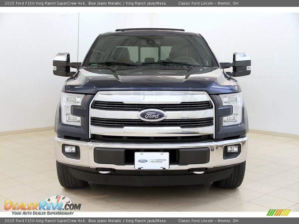 2015 Ford F150 King Ranch SuperCrew 4x4 Blue Jeans Metallic / King Ranch Java/Mesa Photo #2