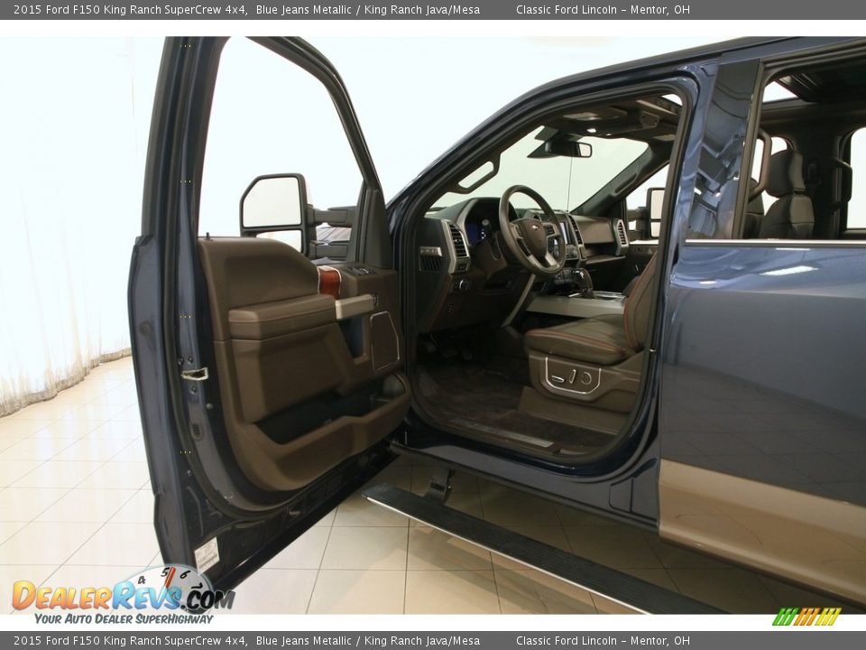 2015 Ford F150 King Ranch SuperCrew 4x4 Blue Jeans Metallic / King Ranch Java/Mesa Photo #8
