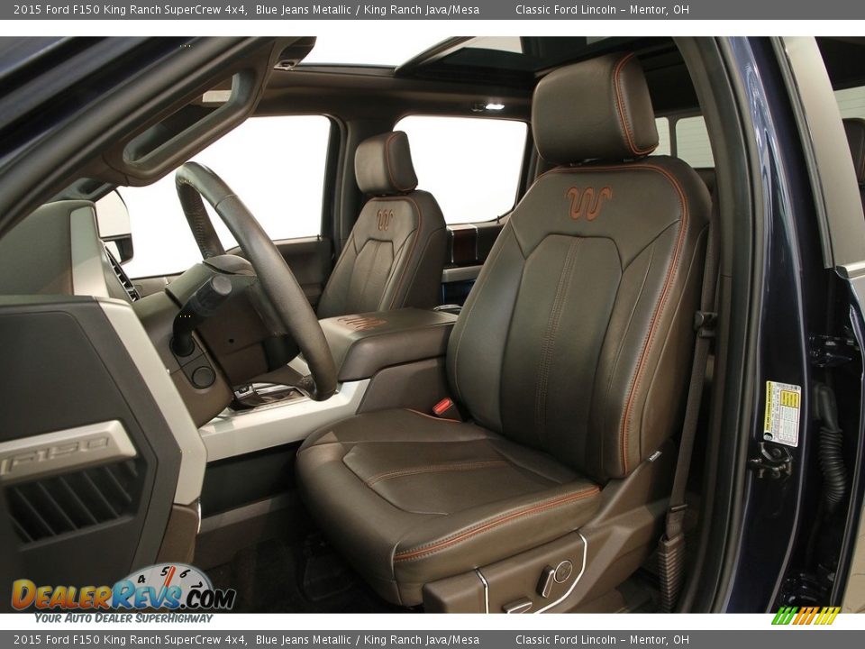 2015 Ford F150 King Ranch SuperCrew 4x4 Blue Jeans Metallic / King Ranch Java/Mesa Photo #10