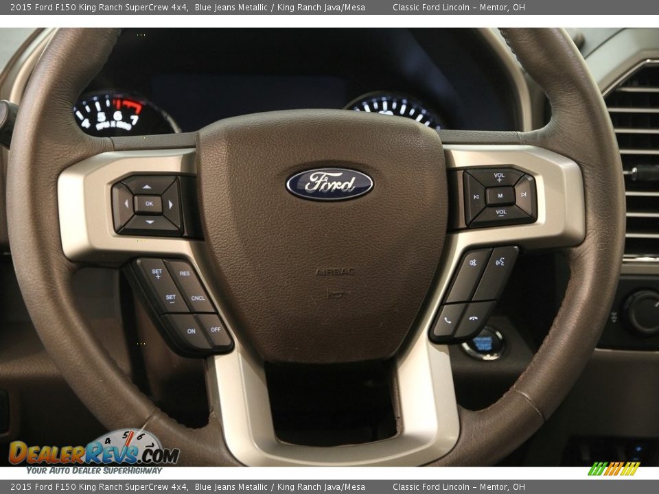 2015 Ford F150 King Ranch SuperCrew 4x4 Blue Jeans Metallic / King Ranch Java/Mesa Photo #11