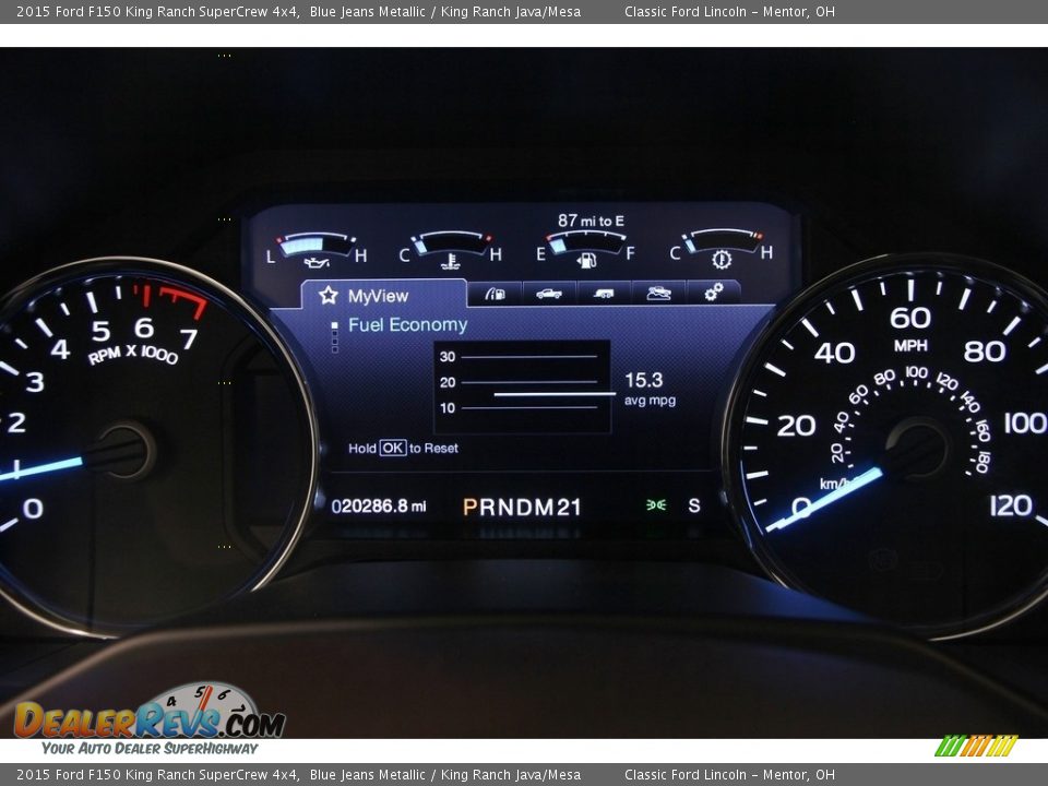 2015 Ford F150 King Ranch SuperCrew 4x4 Blue Jeans Metallic / King Ranch Java/Mesa Photo #12
