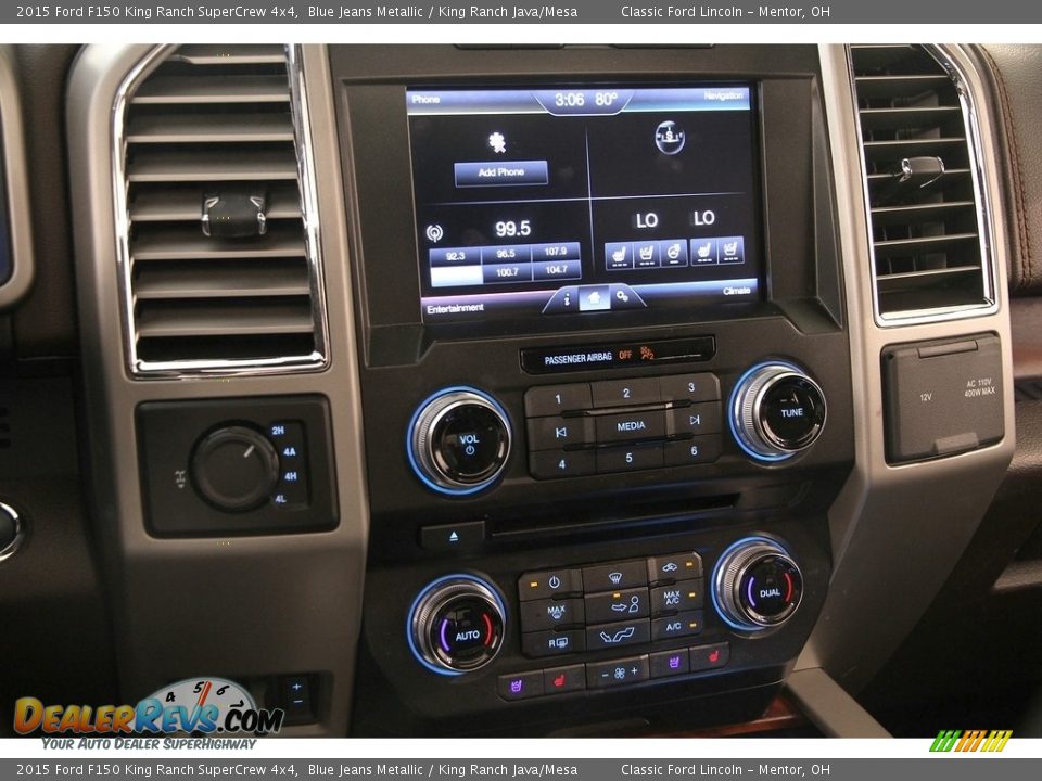 2015 Ford F150 King Ranch SuperCrew 4x4 Blue Jeans Metallic / King Ranch Java/Mesa Photo #15