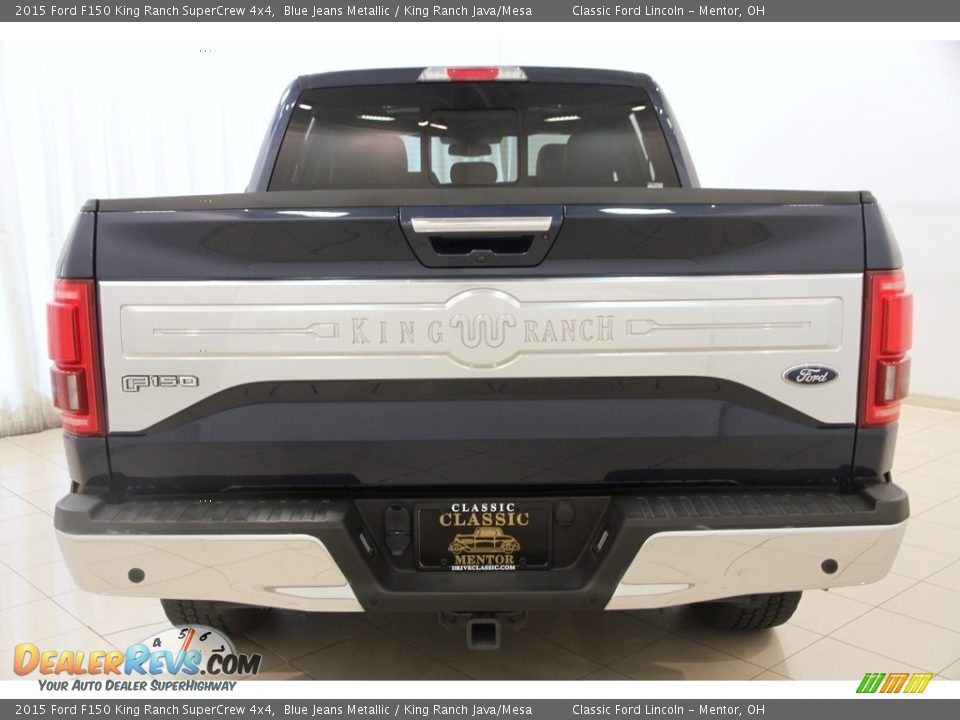 2015 Ford F150 King Ranch SuperCrew 4x4 Blue Jeans Metallic / King Ranch Java/Mesa Photo #36