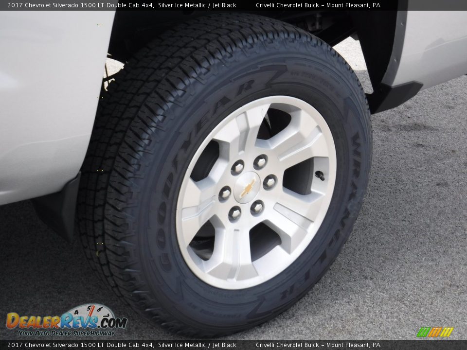 2017 Chevrolet Silverado 1500 LT Double Cab 4x4 Silver Ice Metallic / Jet Black Photo #3