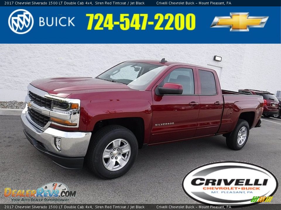 2017 Chevrolet Silverado 1500 LT Double Cab 4x4 Siren Red Tintcoat / Jet Black Photo #1