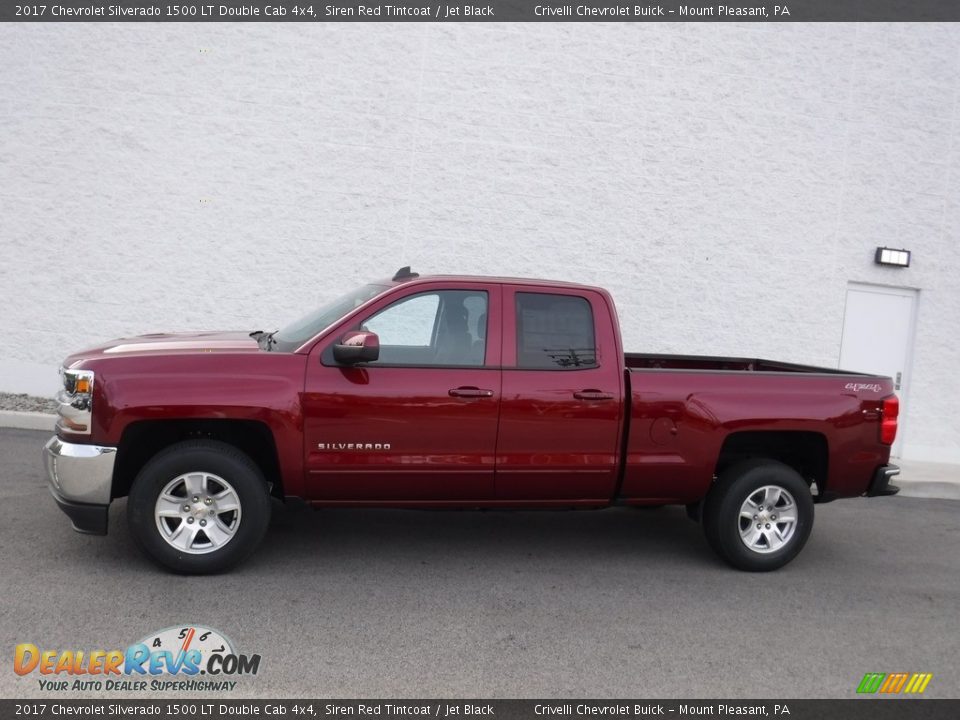 2017 Chevrolet Silverado 1500 LT Double Cab 4x4 Siren Red Tintcoat / Jet Black Photo #2