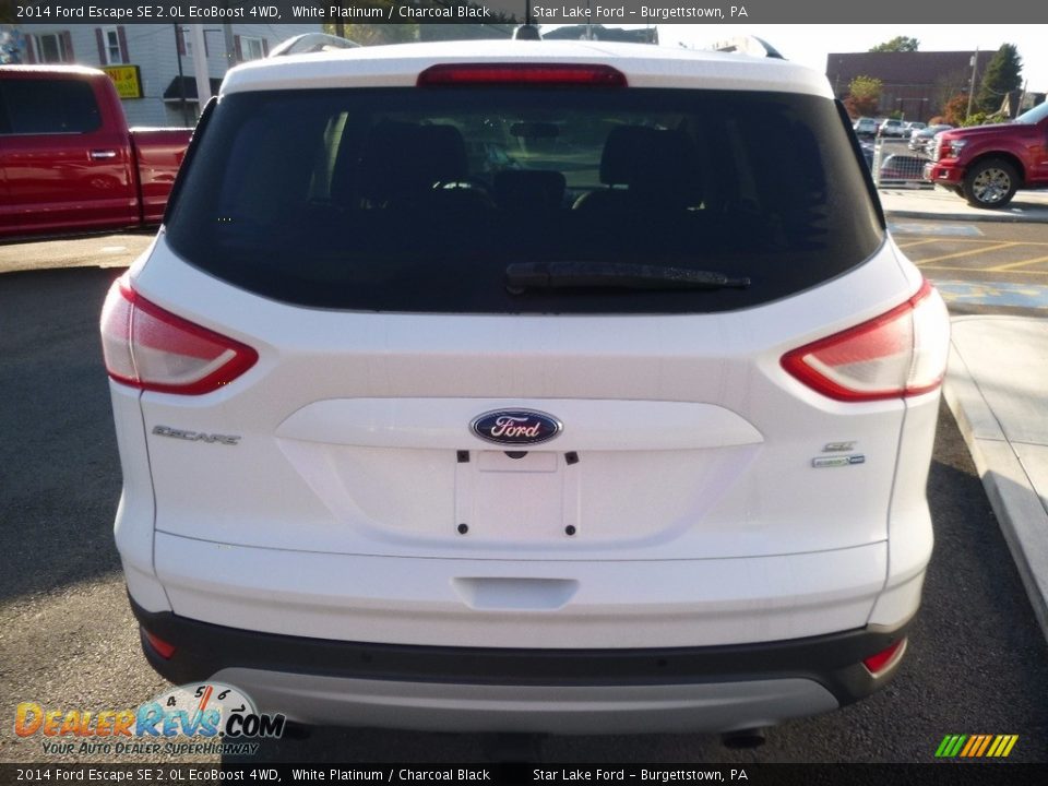 2014 Ford Escape SE 2.0L EcoBoost 4WD White Platinum / Charcoal Black Photo #6