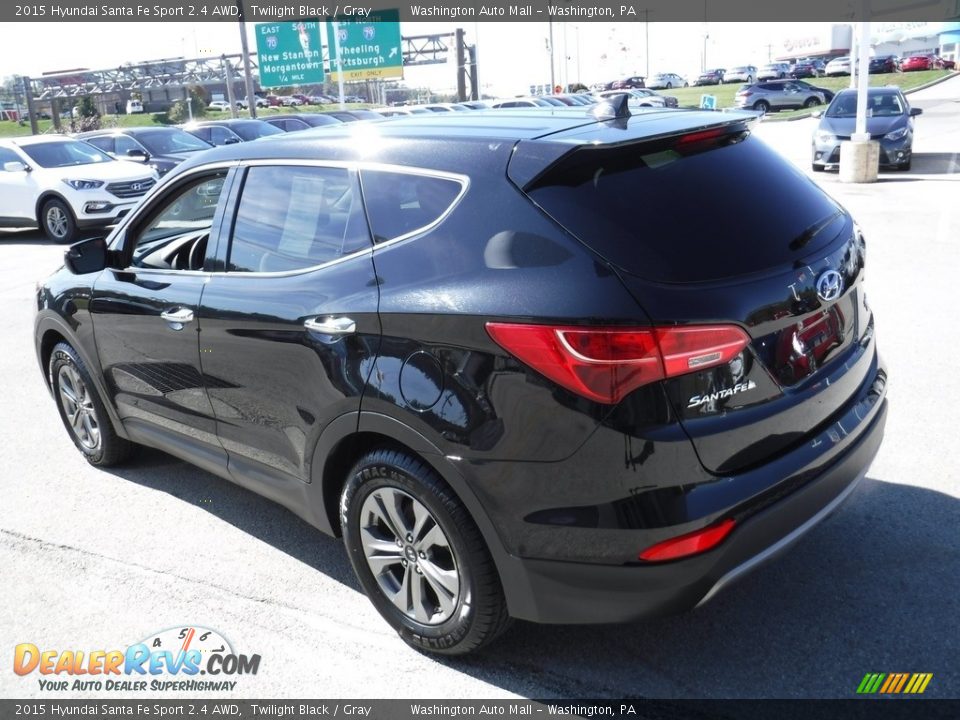 2015 Hyundai Santa Fe Sport 2.4 AWD Twilight Black / Gray Photo #7