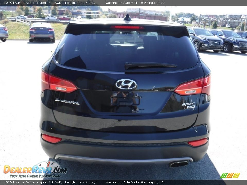 2015 Hyundai Santa Fe Sport 2.4 AWD Twilight Black / Gray Photo #8