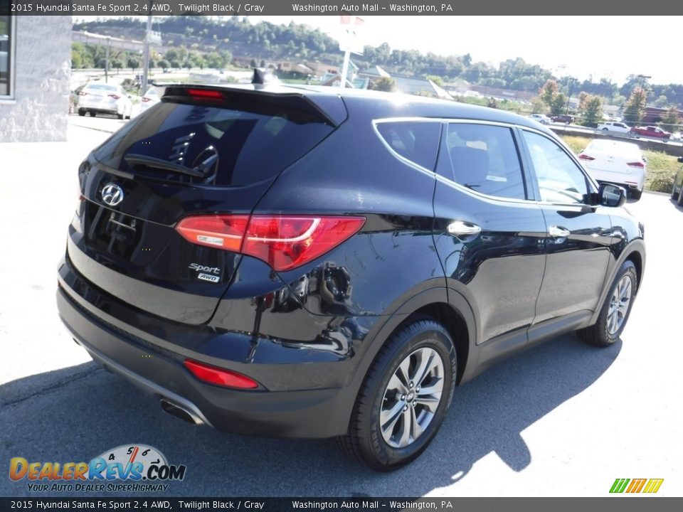2015 Hyundai Santa Fe Sport 2.4 AWD Twilight Black / Gray Photo #9