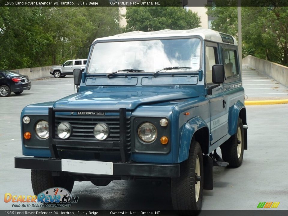 1986 Land Rover Defender 90 Hardtop Blue / Beige Photo #1