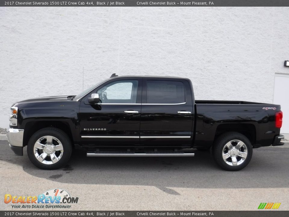 Black 2017 Chevrolet Silverado 1500 LTZ Crew Cab 4x4 Photo #2