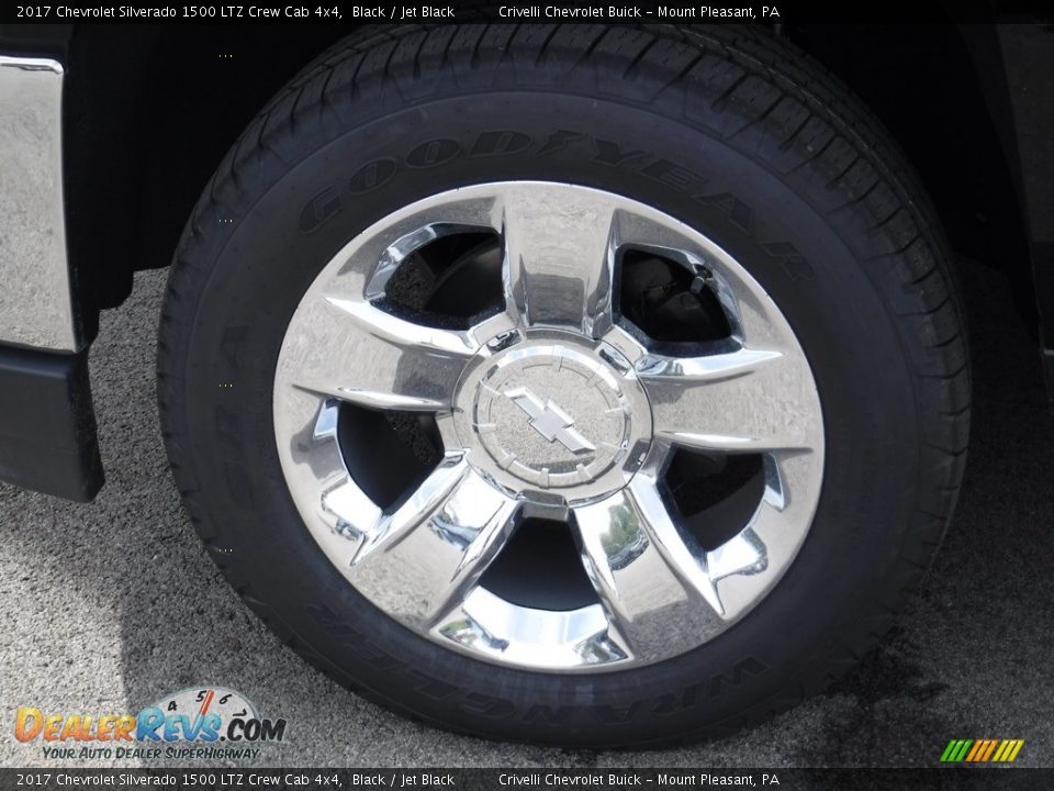 2017 Chevrolet Silverado 1500 LTZ Crew Cab 4x4 Black / Jet Black Photo #3