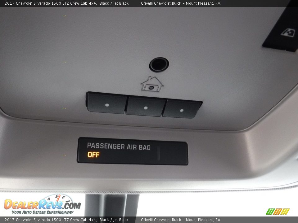 2017 Chevrolet Silverado 1500 LTZ Crew Cab 4x4 Black / Jet Black Photo #22