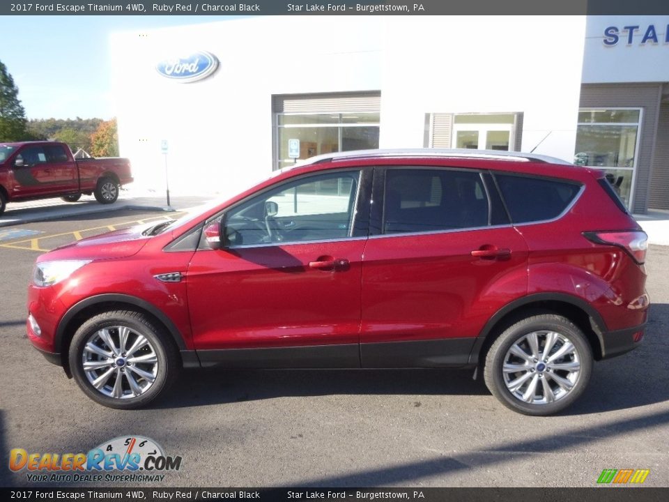 2017 Ford Escape Titanium 4WD Ruby Red / Charcoal Black Photo #8
