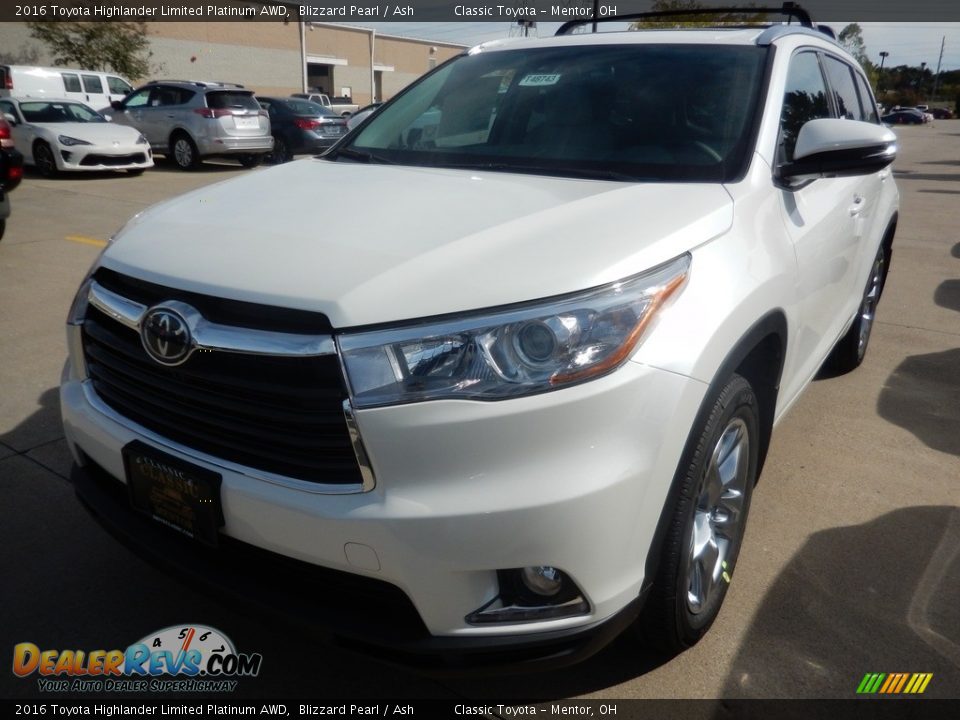 2016 Toyota Highlander Limited Platinum AWD Blizzard Pearl / Ash Photo #1