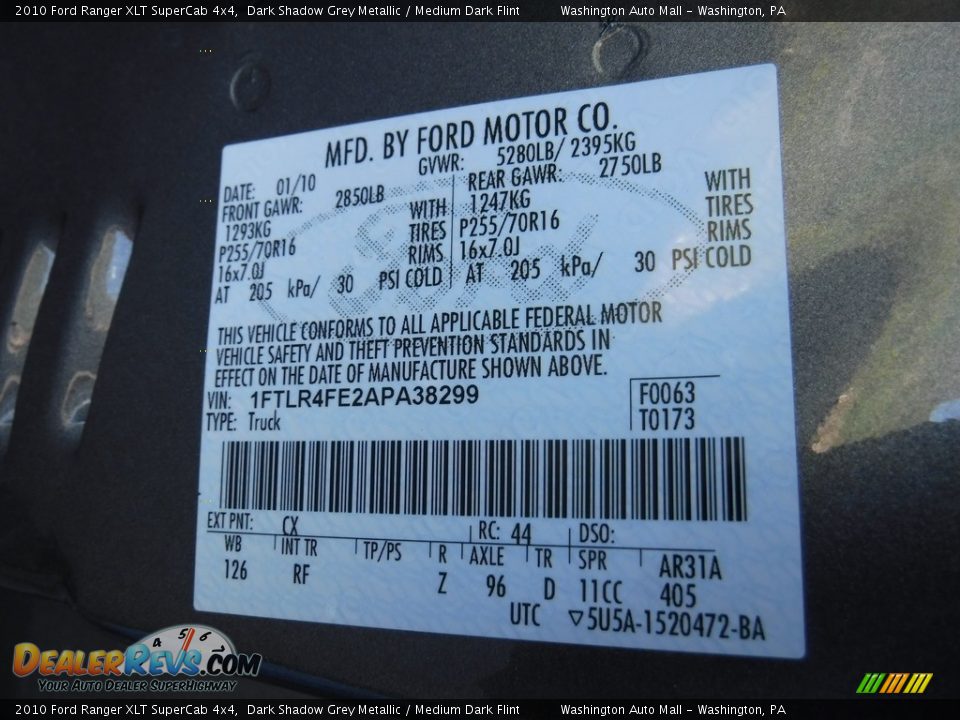 2010 Ford Ranger XLT SuperCab 4x4 Dark Shadow Grey Metallic / Medium Dark Flint Photo #24