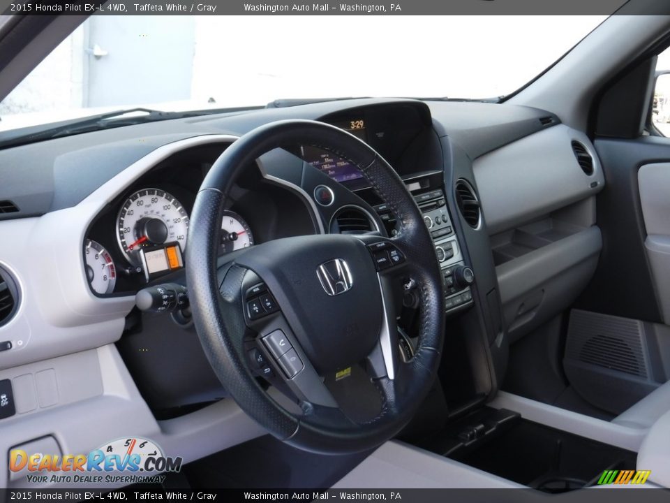 2015 Honda Pilot EX-L 4WD Taffeta White / Gray Photo #12