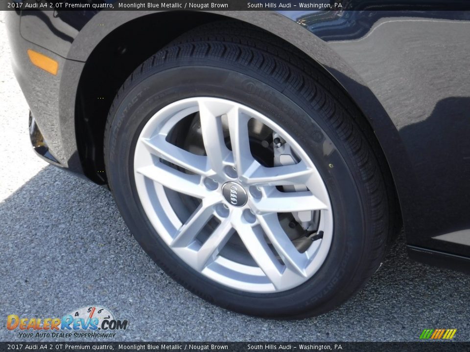2017 Audi A4 2.0T Premium quattro Moonlight Blue Metallic / Nougat Brown Photo #5