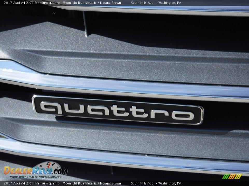 2017 Audi A4 2.0T Premium quattro Moonlight Blue Metallic / Nougat Brown Photo #6